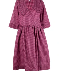 Ganni ‘Ruffled Collar Gingham Wrap Midi Dress’ 50 Ganni ‘Ruffled Collar Gingham Wrap Midi Dress’