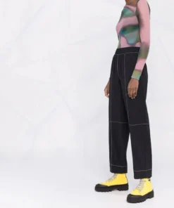 Ganni Black 'Cotton Crepe Trousers' 13 Ganni Black 'Cotton Crepe Trousers'