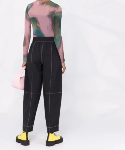 Ganni Black 'Cotton Crepe Trousers' 15 Ganni Black 'Cotton Crepe Trousers'