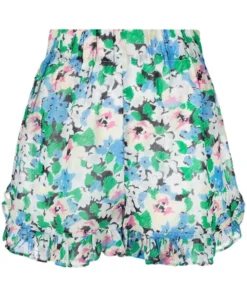 Ganni Blue 'Printed Sheer Shorts' 20 Ganni Blue 'Printed Sheer Shorts'