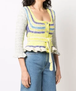 Ganni 'Belted Crochet Cardigan'