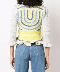 Ganni 'Belted Crochet Cardigan'