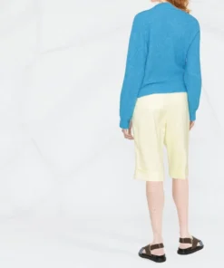 Ganni Blue 'Gem Embellished Button Cardigan'