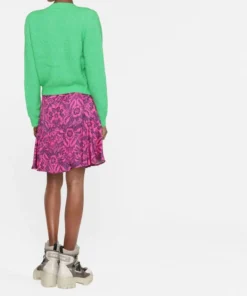 Ganni Green 'Gem Embellished Button Cardigan' New In