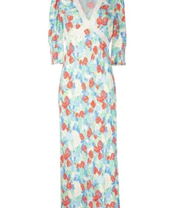 Rixo London 'Gemma' Collage Floral Midi Dress