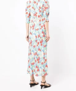 Rixo London 'Gemma' Collage Floral Midi Dress
