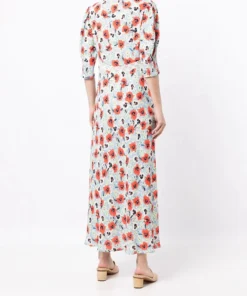 Rixo London 'Gemma' Pansy Floral Midi Dress