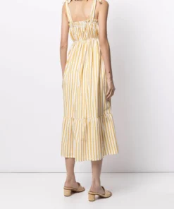 Faithfull The Brand 'Gia' Stripe Midi Dress Clothing