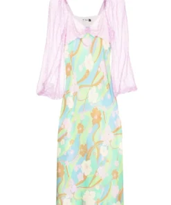 Rixo London 'Gio' Polka Dot Floral Midi Dress