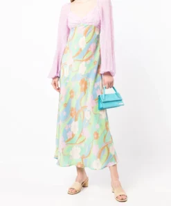 Rixo London 'Gio' Polka Dot Floral Midi Dress