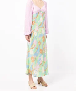 Rixo London 'Gio' Polka Dot Floral Midi Dress