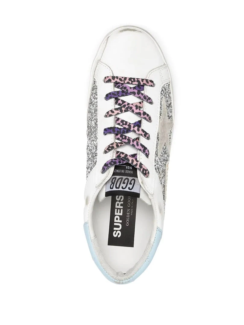 Golden Goose ‘Leopard Lace-Up Glitter Low Top Trainers’ Shoes 6 Golden Goose ‘Leopard Lace-Up Glitter Low Top Trainers’ Shoes