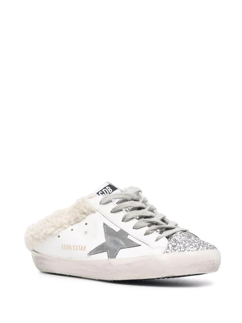 Golden Goose ‘Sabot Super-Star' Shearling Glitter Sneakers Shoes 4 Golden Goose ‘Sabot Super-Star' Shearling Glitter Sneakers Shoes