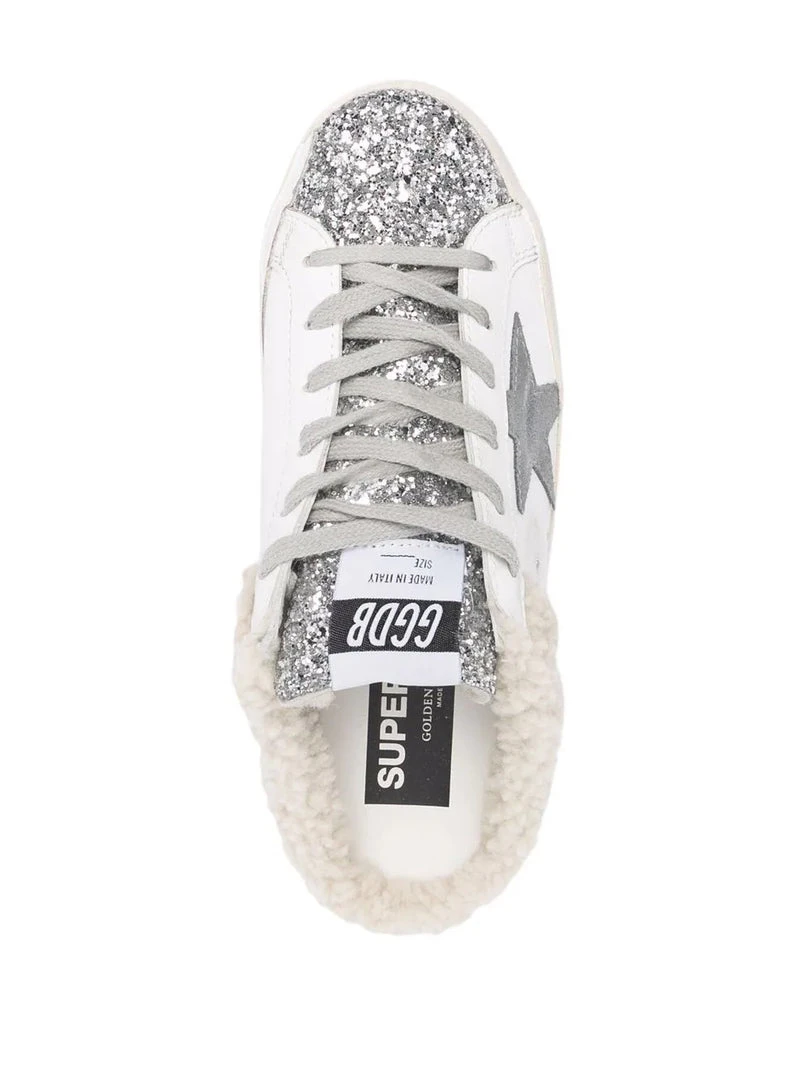 Golden Goose ‘Sabot Super-Star' Shearling Glitter Sneakers Shoes 6 Golden Goose ‘Sabot Super-Star' Shearling Glitter Sneakers Shoes