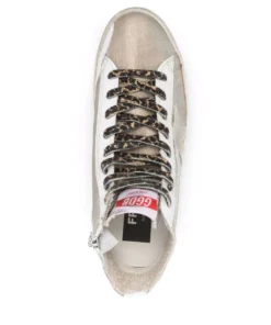 Golden Goose Shoes 'Francy' Gold High-Top Sneakers
