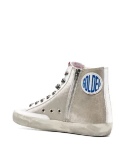 Golden Goose Shoes 'Francy' Gold High-Top Sneakers