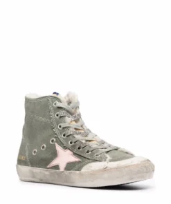 Golden Goose Military Green 'Francy' Penstar Sneakers