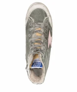Golden Goose Military Green 'Francy' Penstar Sneakers
