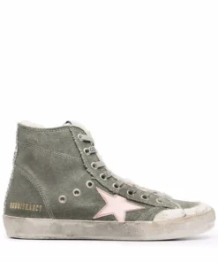 Golden Goose Military Green 'Francy' Penstar Sneakers