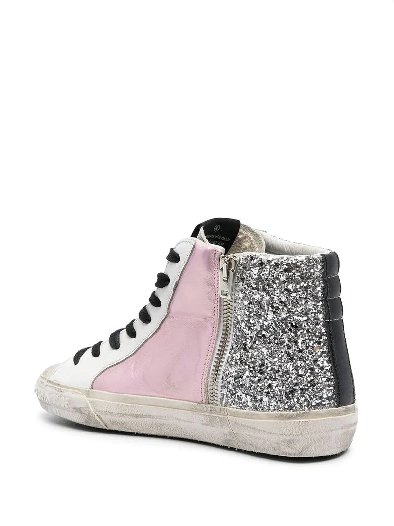Golden Goose Shoes ‘Metallic Pink Glitter High Top Sneakers’ 5 Golden Goose Shoes ‘Metallic Pink Glitter High Top Sneakers’