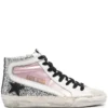 Golden Goose Shoes ‘Metallic Pink Glitter High Top Sneakers’