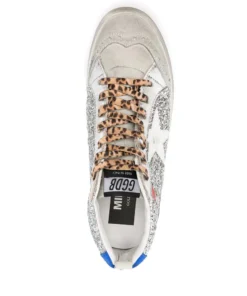 Golden Goose Shoes ‘Glitter Leopard Lace High Top Sneakers’