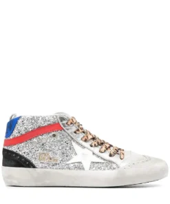 Golden Goose Shoes ‘Glitter Leopard Lace High Top Sneakers’