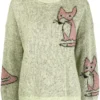 Stella Nova Green 'Adelin' Fox Sweater 2 Stella Nova Green 'Adelin' Fox Sweater