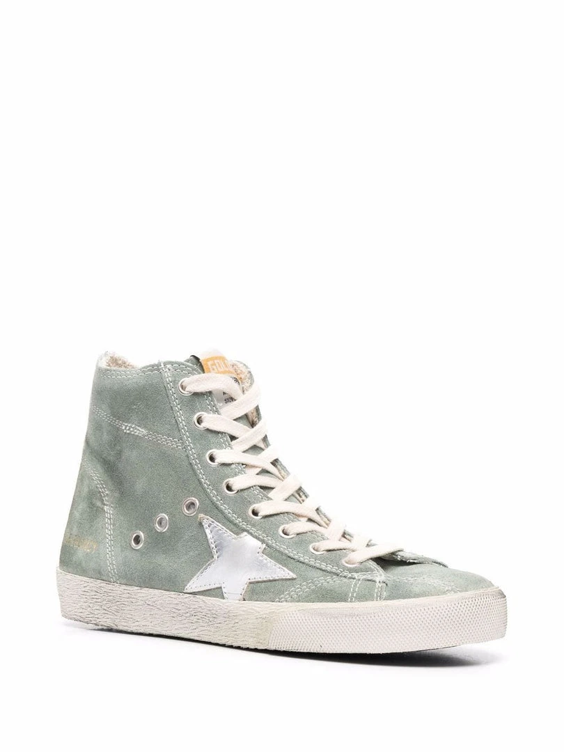 Golden Goose Green 'Francy' High Top Trainers Shoes 4 Golden Goose Green 'Francy' High Top Trainers Shoes