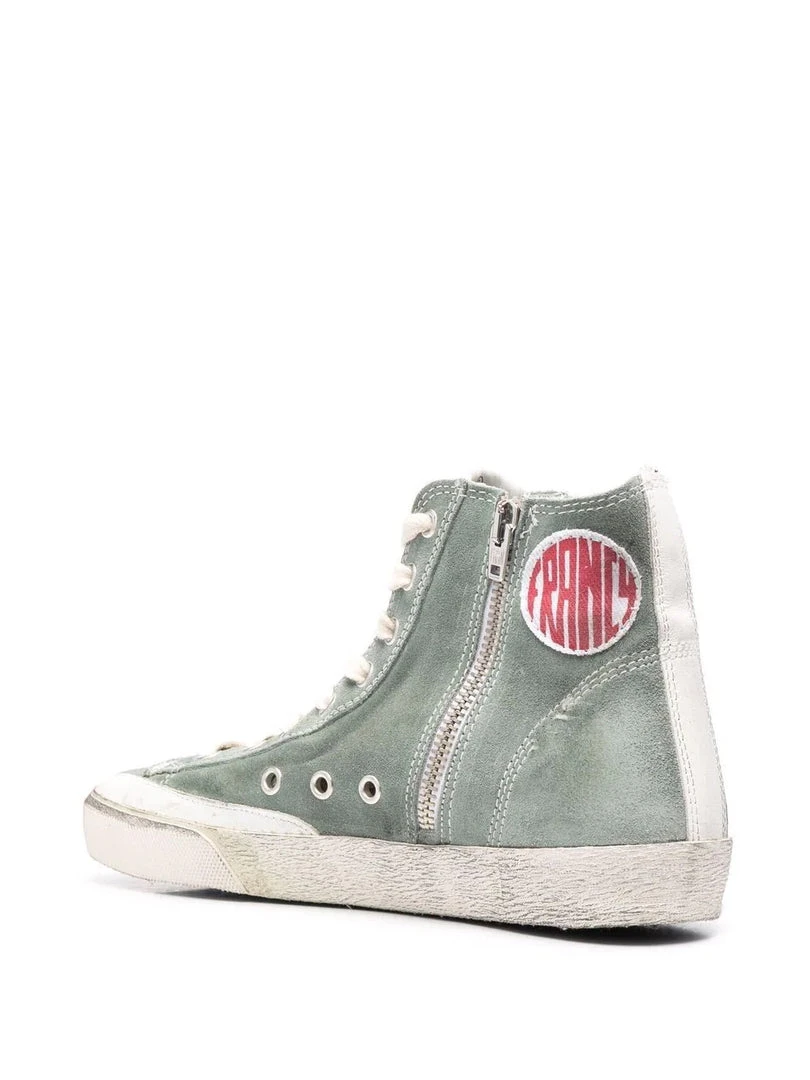 Golden Goose Green 'Francy' High Top Trainers Shoes 5 Golden Goose Green 'Francy' High Top Trainers Shoes