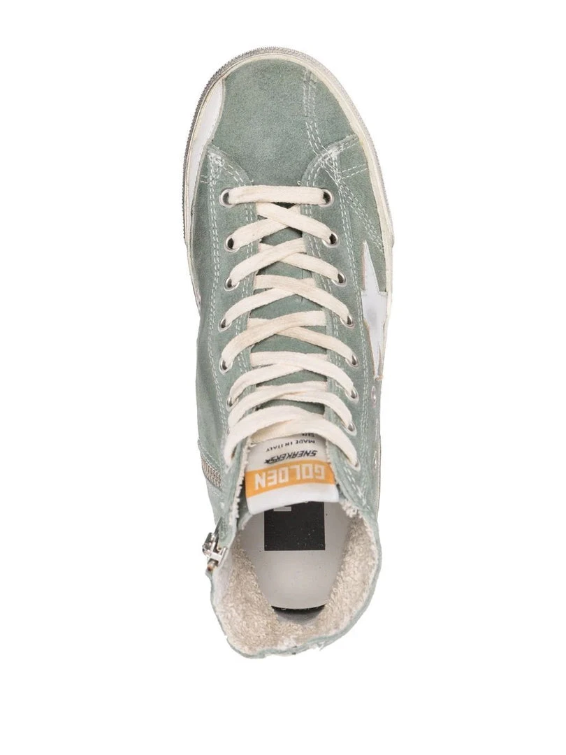 Golden Goose Green 'Francy' High Top Trainers Shoes 6 Golden Goose Green 'Francy' High Top Trainers Shoes