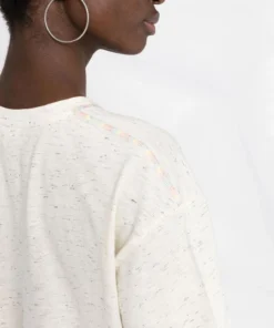 Ganni 'Greetings From' Graphic Cropped T-shirt