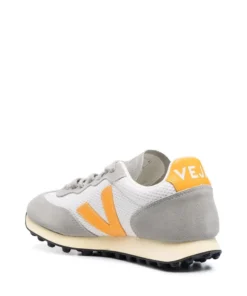 VEJA Grey And Yellow ‘Rio Branco’ Suede Trainers Shoes