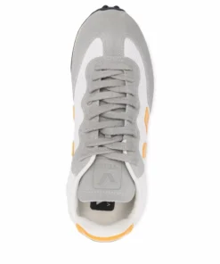 VEJA Grey And Yellow ‘Rio Branco’ Suede Trainers Shoes