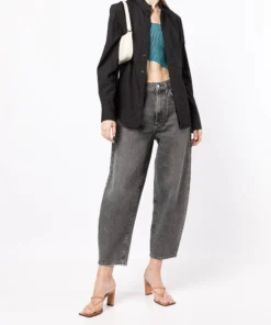 Agolde Grey 'Balloon High Rise Curved Taper Jeans'