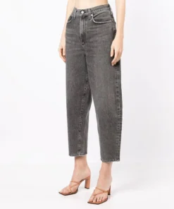 Agolde Grey 'Balloon High Rise Curved Taper Jeans'