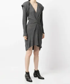 IRO Grey 'Kamila' Knitted Mini Dress 14 IRO Grey 'Kamila' Knitted Mini Dress
