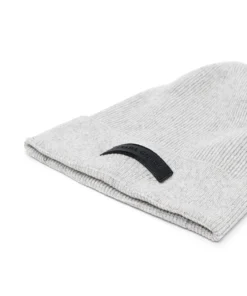 Canada Goose Grey 'Thin Ribbed Logo Detail Beanie'