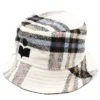 Isabel Marant Etoile Ecru 'Haley' Checked Bucket Hat