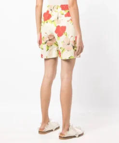 Ganni 'Hawaii Smiley Face Print Shorts'