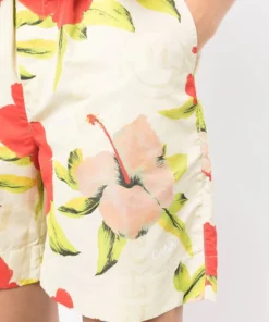 Ganni 'Hawaii Smiley Face Print Shorts'