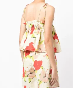 Ganni 'Hawaii Smiley Face Print Top'