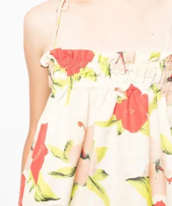 Ganni 'Hawaii Smiley Face Print Top'