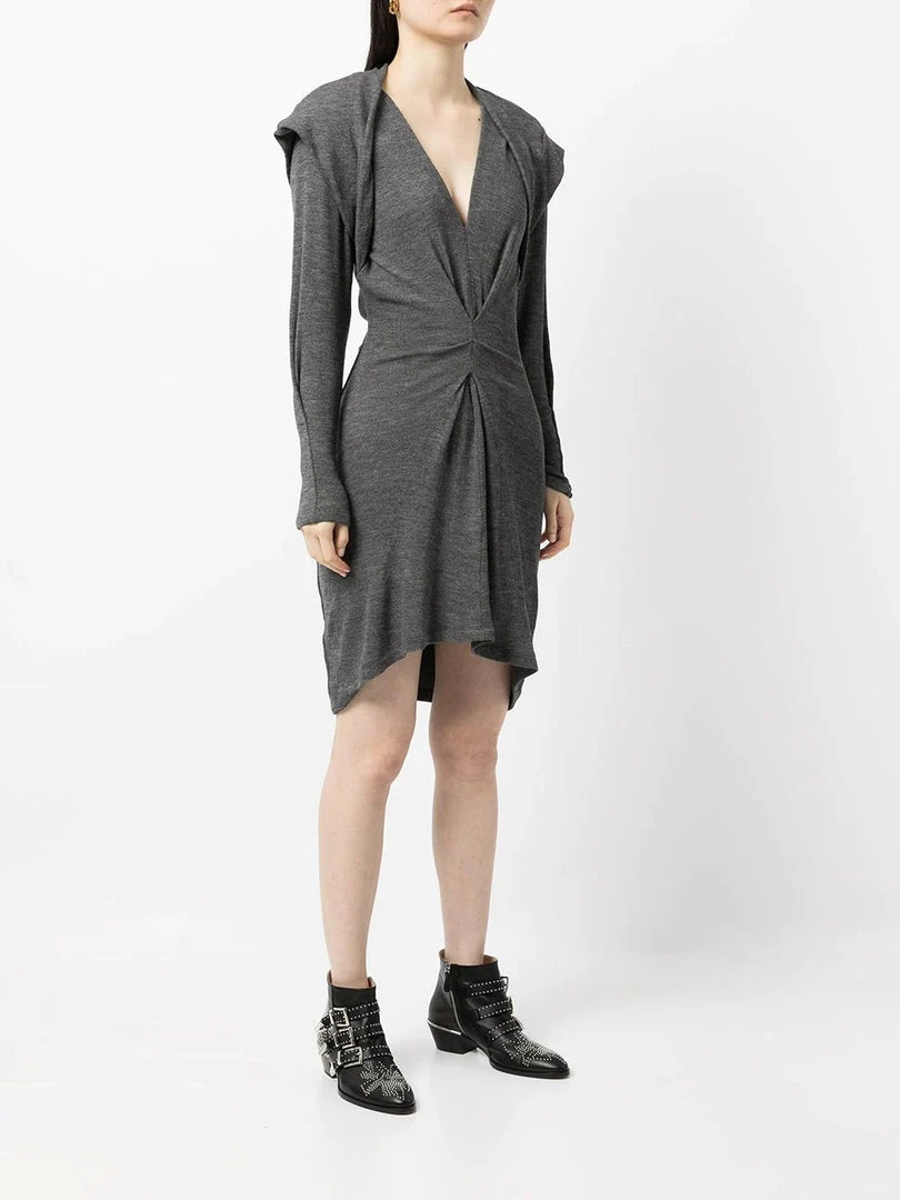 IRO Grey 'Kamila' Knitted Mini Dress 10 IRO Grey 'Kamila' Knitted Mini Dress