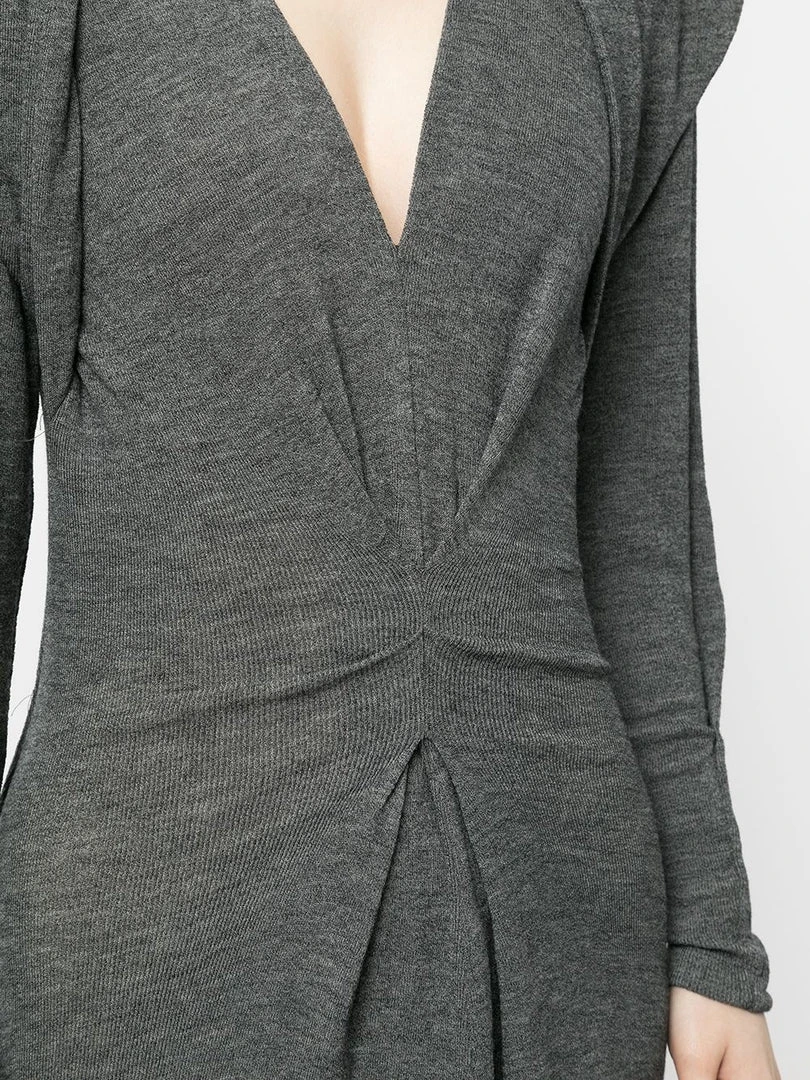 IRO Grey 'Kamila' Knitted Mini Dress 12 IRO Grey 'Kamila' Knitted Mini Dress