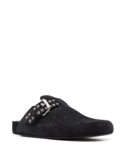 Isabel Marant Black 'Mirvin' Buckle Fastened Mules Shoes