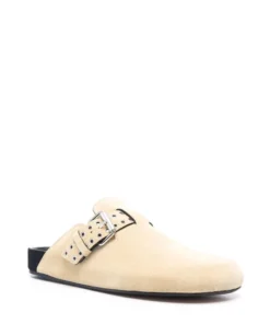 Isabel Marant Shoes Ecru 'Mirvin' Buckle Fastened Mules
