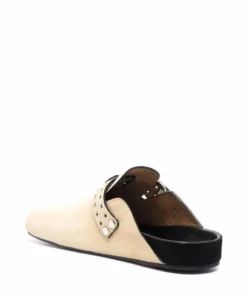 Isabel Marant Shoes Ecru 'Mirvin' Buckle Fastened Mules
