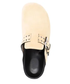Isabel Marant Shoes Ecru 'Mirvin' Buckle Fastened Mules