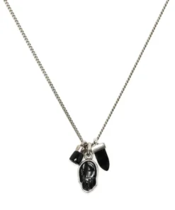 Isabel Marant Black And Silver 'Charm Pendant Necklace'